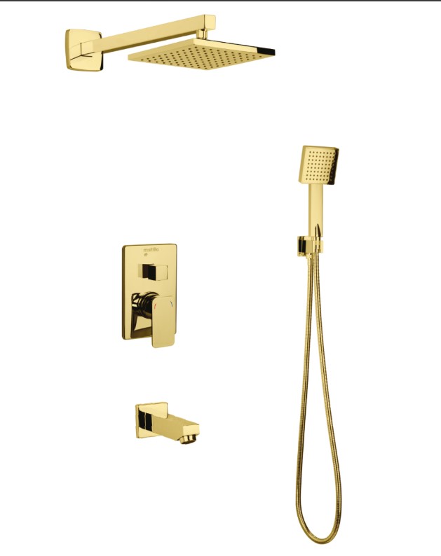 01- 24 AYAR ALTIN KAPLAMA ŞEMSİYE DUŞ SETİ